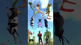 FUNNY COWS DANCING VIDEO BULL dancing cows dame tu cosita patila spiderman kemaste Frog Dance Hulk [upl. by Trevethick]