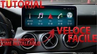 Installazione Monitor ANDROID 123 su MERCEDES GLACLAAB [upl. by Orvas]