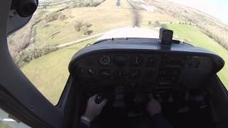 Cessna 172 Landing at Brenham Municipal Airport [upl. by Ailaza872]