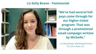 Testimonial  Liz Kelly Beane Life is Now Inc [upl. by Mcgregor]