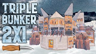 THE CARVER • Triple Bunker 2x1 • Cutting Edge Duo Base • RUST [upl. by Dazhehs]