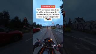 Ce motard grille un feu rouge je lui mets un coup de pression🚦🚔🚨 motovlog motorcycle police [upl. by Ludwigg]