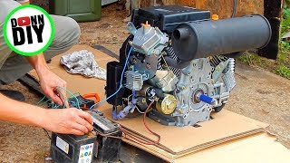 VTwin 20 HP Rotek Engine Startup  Tracked Amphibious Vehicle Build Ep 1 [upl. by Enelehcim]