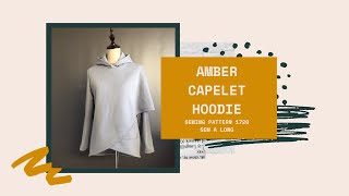 Pattern 1720 Ambers Capelet Hoodie Sewalong Video  a crossover front hoodie w asymmetric cape [upl. by Nuahsal]