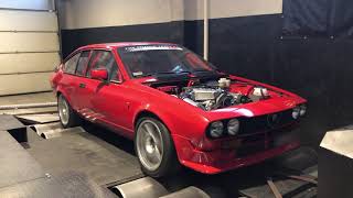 Alfa Romeo GTV6 32 24V Busso dyno  301hp 342Nm [upl. by Elrak]