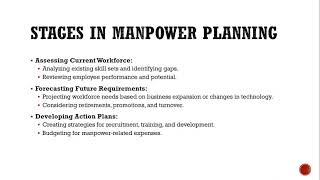 Manpower Planning in HRM [upl. by Shuman]