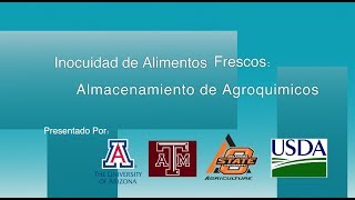 Inocuidad de Alimentos Frescos Almacenamiento de Agroquimicos [upl. by Aisetra]