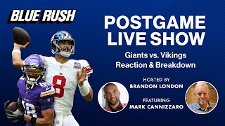 Giants vs Vikings Week 1 Postgame Live Blue Rush [upl. by Ambrose]