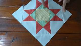 Ohio Star Quilt Block Tutorial  On Point [upl. by Shornick]