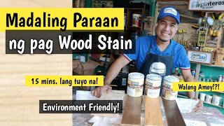 Paano mag Wood Stain  Wood Stain na Waterbased  Davies Aqua Wood Review [upl. by Leummas]