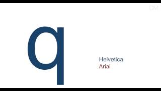 Helvetica vs Arial  lower case comparison [upl. by Ethe]