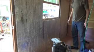 Started Paneling Second Wall Of My Tiny House Living Room S18 [upl. by Poul]