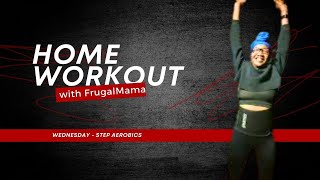 Step Aerobics with FrugalMama 9252024 fitness over40 fitnessover40 [upl. by Yrekcaz]