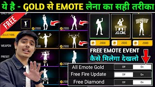 New Trick All Emote In 2000 Gold  How To Get Free Emote In Free Fire  Free Mein Emote Kaise Len [upl. by Goodson]