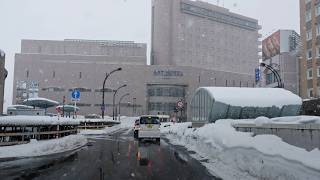 Odate  Hirosaki  Aomori Japan  Japan Snow Drive 4K [upl. by Edmanda]