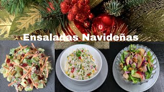 ENSALADAS NAVIDEÑAS 3 Recetas fácil [upl. by Muns]