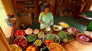 Vegetable Biryani amp 2 Veg Recipes  3 Veg Village Foods Cooking in Village  The Traditional Life [upl. by Joli739]