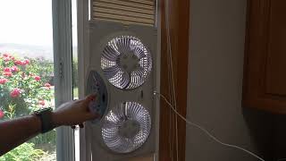 Bionaire Window Fan with Twin 85Inch Reversible Airflow Blades and Remote [upl. by Nedrah]