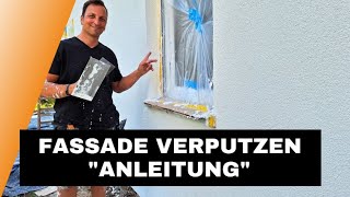 Fassade verputzen mit K20 Kratzputz  Struktur  Malermeister Klinger [upl. by Elatsyrc]