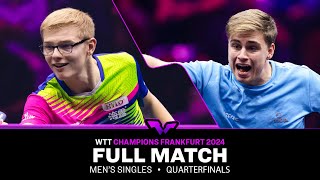 FULL MATCH  Felix Lebrun vs Truls Moregard  MS QF  WTTFrankfurt 2024 [upl. by Anayad]