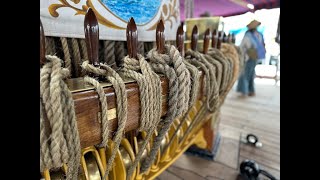 Touring the famous Amerigo Vespucci ship at the Vilaggio Italia exhibit 762024 San Pedro [upl. by Bern484]