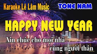 Karaoke Happy New Year Tone Nam  Lê Lâm Music [upl. by Bohrer260]