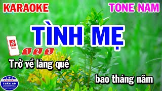 Karaoke Tình Mẹ Tone Nam Nhạc Sống Beat Hay [upl. by Llyrad151]