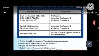 Faculty recruitment for engineering non engineering department and non teaching post recruitment [upl. by Nylirrehs440]