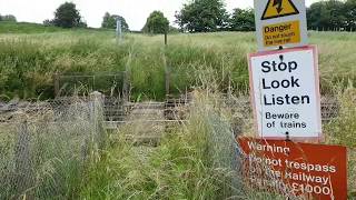 Unused Teston East Footpath Level Crossing Kent [upl. by Iglesias]