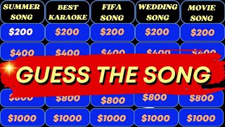 GUESS THE SONG JEOPARDY STYLE  MUSIC QUIZ  5 [upl. by Warfore975]