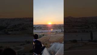 Watching sunset at Goreme National Park 🇹🇷 turkey göreme cappadocia travel vacation viral [upl. by Charie]