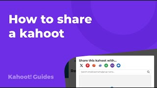 How to share a kahoot [upl. by Nneb39]