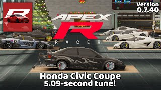 APEX Racer  509 Seconds Honda Civic Coupe Tune Version 0740 BETA [upl. by Haynes]