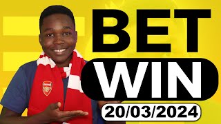 FOOTBALL PREDICTIONS TODAY 20032024 SOCCER PREDICTIONS TODAY  BETTING TIPS footballpredictions [upl. by Ingelbert]