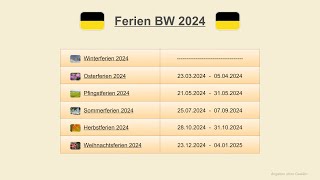 Ferien BW 2024 [upl. by Alviani433]