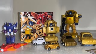 Dr wu golden beetle review DW E34G transformers generation one goldbug figure G1 collection [upl. by Esiuqcaj459]