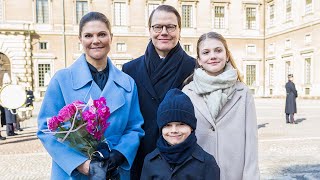 Princess Estelle and Prince Oscar celebrates Crown Princess Victorias Name Day [upl. by Storfer]