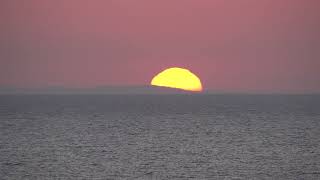 Sunset behind the island of Vis filmed from Lastovo [upl. by Ava]