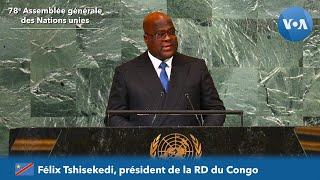 Félix Tshisekedi RDC devant la 78e Assemblée générale des Nations unies [upl. by Dinnage]