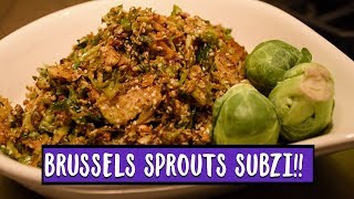 Brussels Sprouts Stirfry Subzi  Indian Vegetarian Side Dish  Show Me The Curry [upl. by Keisling]