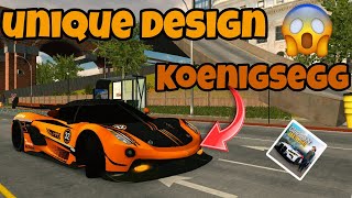 Amazing design of Koenigsegg Car parking multiplayer full tutorial [upl. by Nerak]