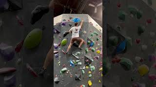 Sloper V4 climb bouldering climbtime inside fun slopers climbing fyp [upl. by Setarcos782]