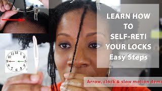 HOW TO SELF RETIGHTEN YOUR SISTERLOCKS TUTORIAL  3 pt Rotation Step by Step Guide [upl. by Zzaj]