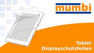 Mumbi Displayschutzfolie anbringen  Montageanleitung für Tablets [upl. by Tamiko428]