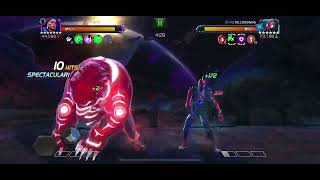 MCoC Cheeilth vs Spider Punk on node 32 ebb flow intercept mighty charge [upl. by Bronder]