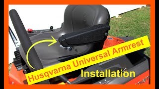 Husqvarna Universal Armrest Installation 4K [upl. by Freda]