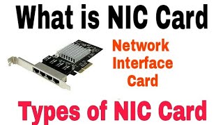 What is NIC Card in Networking  Types of NIC Card  Networking Devices [upl. by Sedlik]