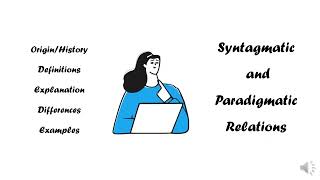 Syntagmatic and Paradigmatic Relations in Grammar\Linguistics  Difference  Explanation  Examples [upl. by Elohcin]