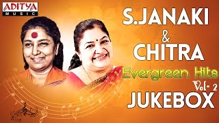 SJanaki amp Chitra Evergreen Telugu Hit Songs  Jukebox  Vol  2 [upl. by Prissie559]