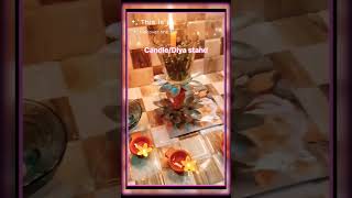 DIY CandleDiya stand  Diwali decoration ideas  Christmas decoration ideas ytshorts shorts [upl. by Trager]